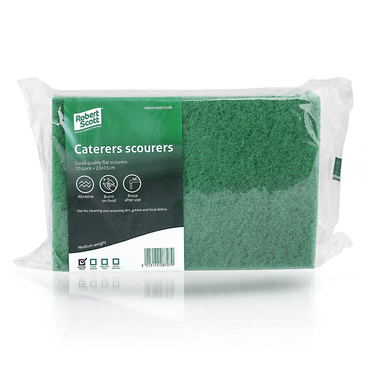 Professional Caterers Scourers | Green | 23cm x 15cm | Pack of 10