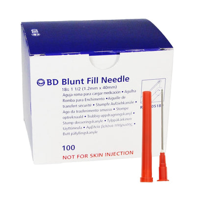 BD Blunt Fill Safety Needles | 18G x 1.5" | Box of 100