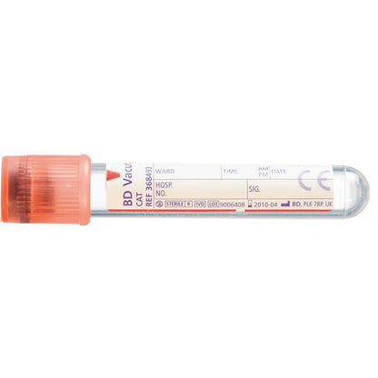 BD Vacutainer® Serum Tubes with Red Hemogard Cap | Box of 100