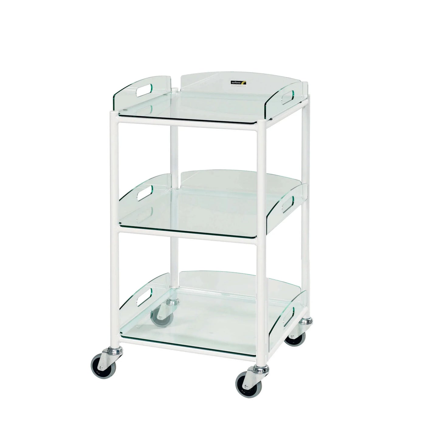 Sunflower DT4 Small Dressing Trolley | Stainless Steel or Glass Effect | Various Options