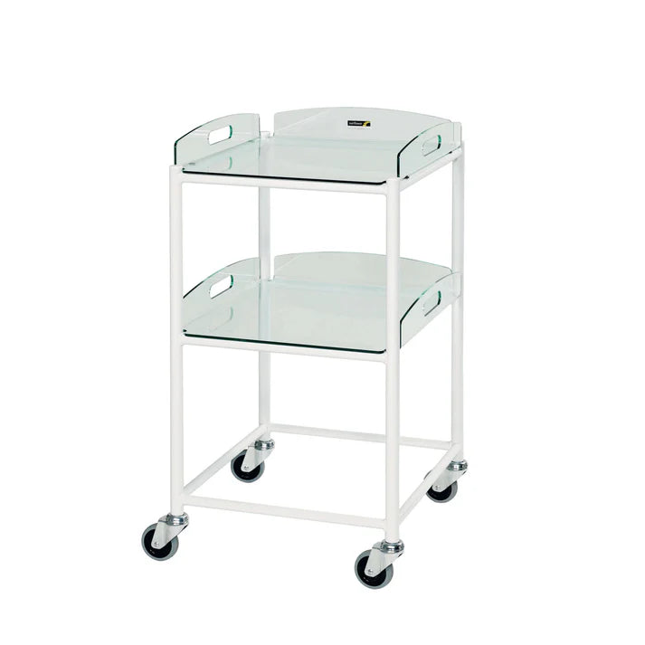 Sunflower DT4 Small Dressing Trolley | Stainless Steel or Glass Effect | Various Options