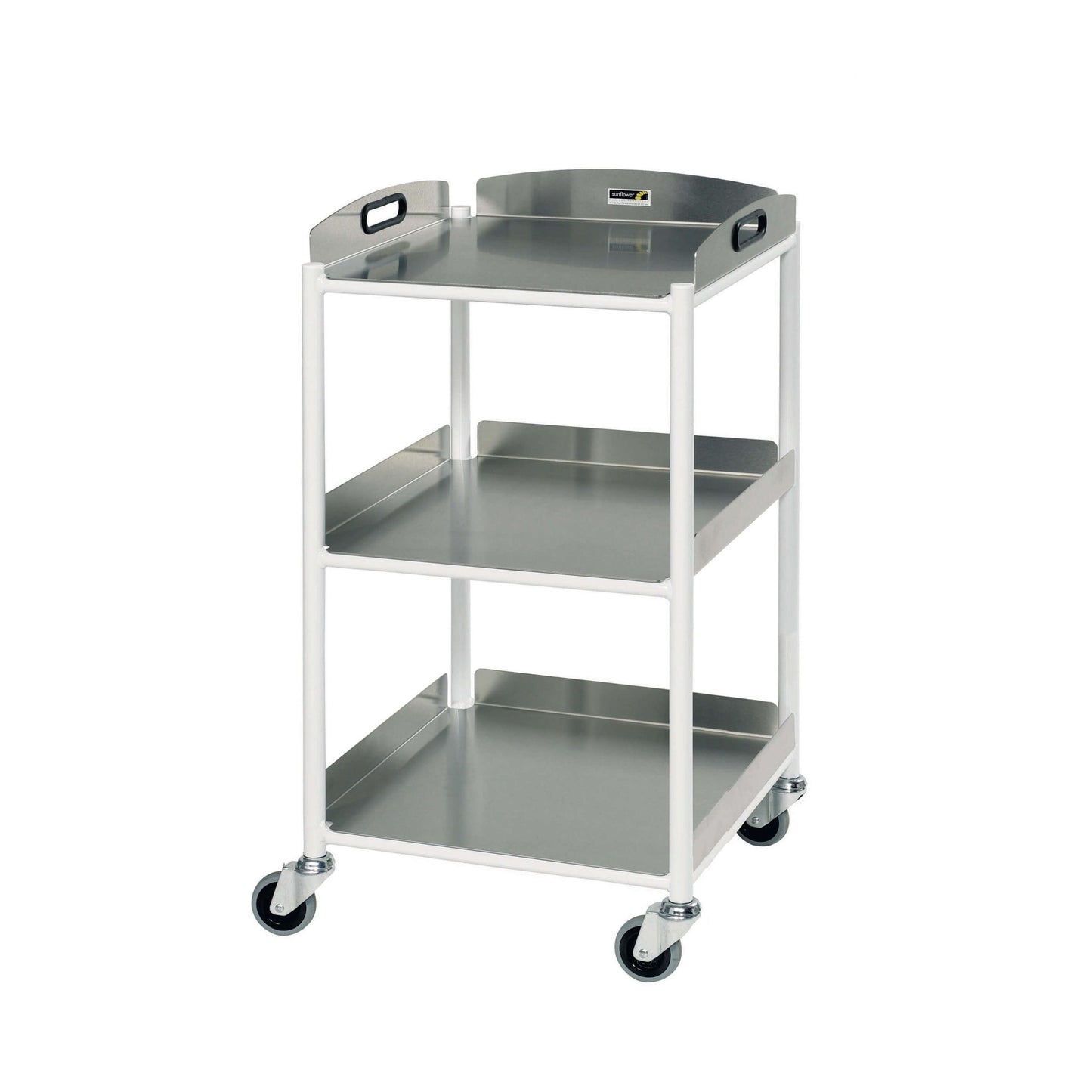 Sunflower DT4 Small Dressing Trolley | Stainless Steel or Glass Effect | Various Options