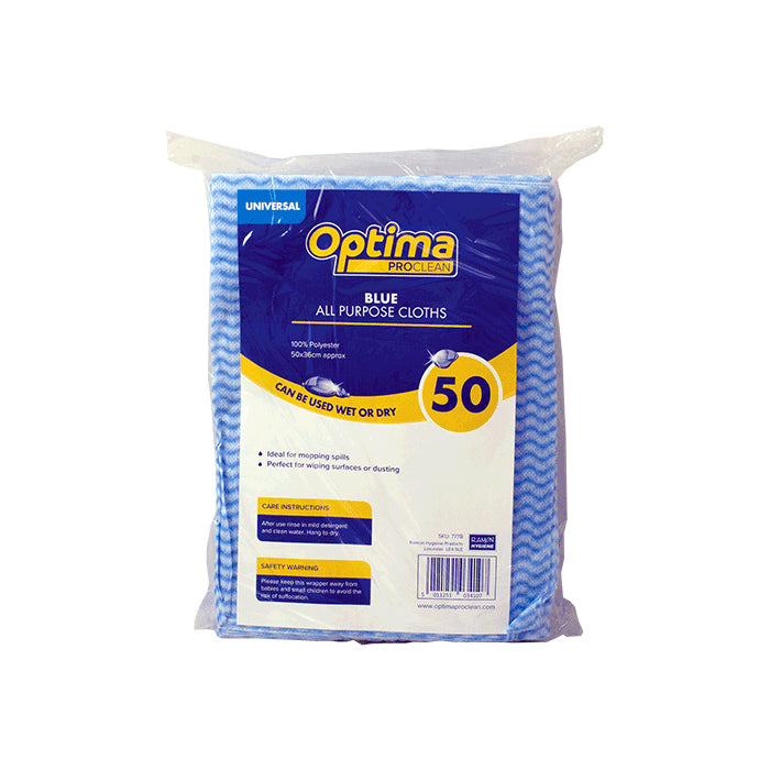 Optima Proclean All Purpose Cloths | Various Colours | Pack of 50