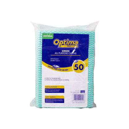 Optima Proclean All Purpose Cloths | Various Colours | Pack of 50