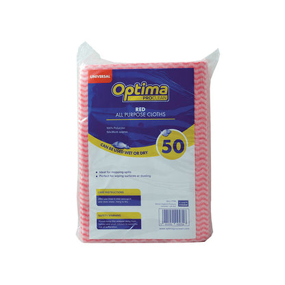 Optima Proclean All Purpose Cloths | Various Colours | Pack of 50