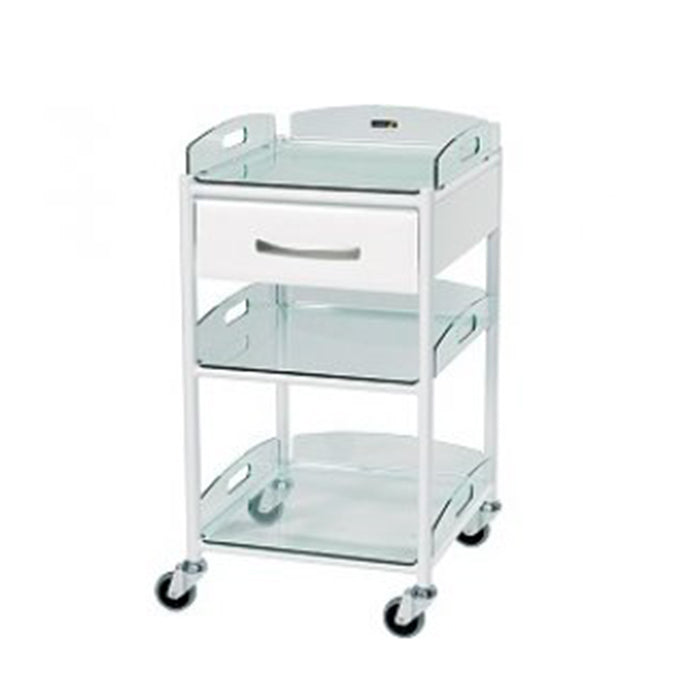 Sunflower DT4 Small Dressing Trolley | Stainless Steel or Glass Effect | Various Options