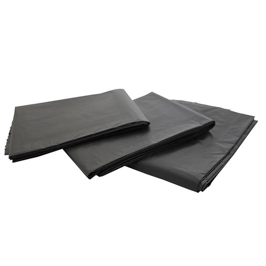 Flat black refuse sacks