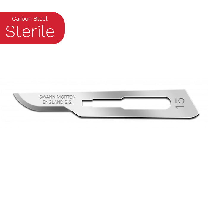 Swann Morton Carbon Steel Sterile Blades No. 15