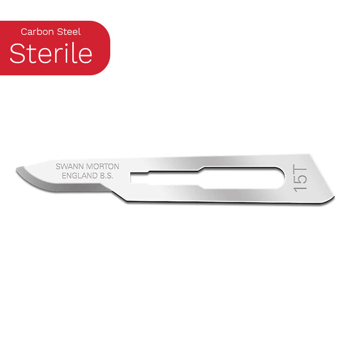 Swann Morton Carbon Steel Sterile Blades No. 15T 