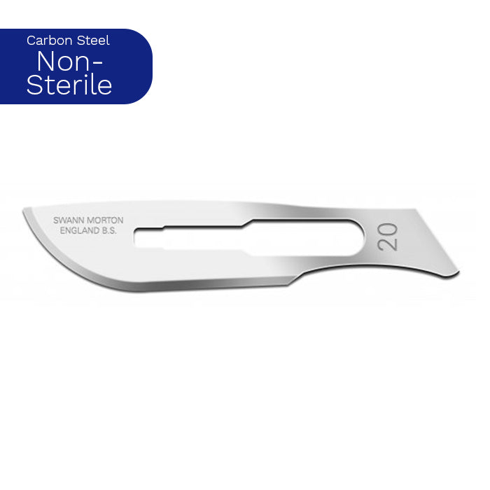 Swann Morton Carbon Steel Non-Sterile No. 20 Blades 0106