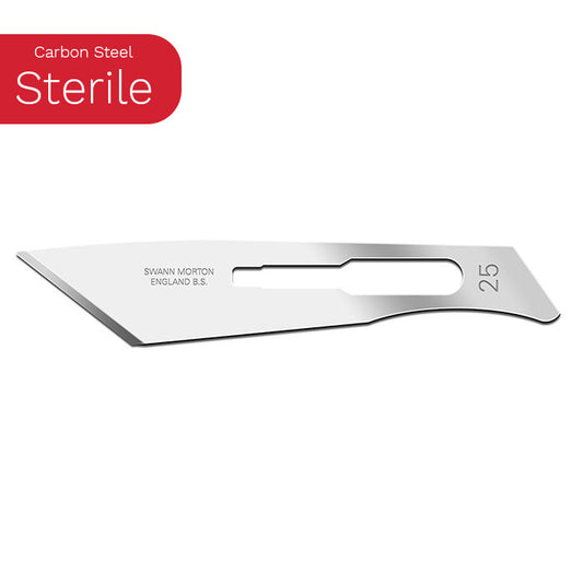 Swann Morton Carbon Steel Sterile Blades No. 25 