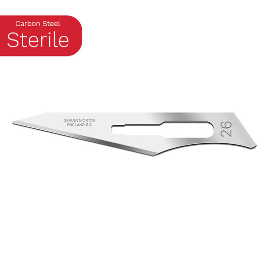 Swann Morton Carbon Steel Sterile Blades No. 26 (100) 0213