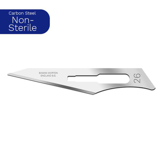 Swann Morton Carbon Steel Non-Sterile No. 26 Blades 0113