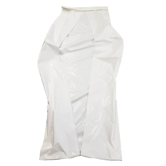 white envelope style body bag with white back ground