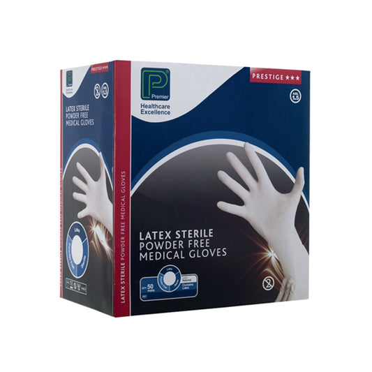 Premier Prestige Sterile Latex Gloves | Various Sizes | Box of 50 Pairs