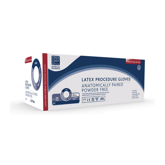 Premier Prestige Latex Procedure Gloves | Various Sizes | 8 Boxes of 25 Pairs