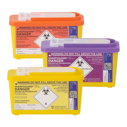 Sharpsguard Community plus sharps boxes.