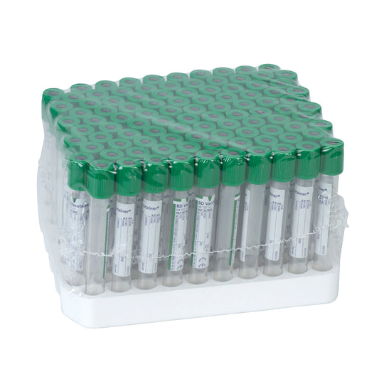 BD Vacutainer® Green Heparin Plasma Analysis Tubes | Various Sizes