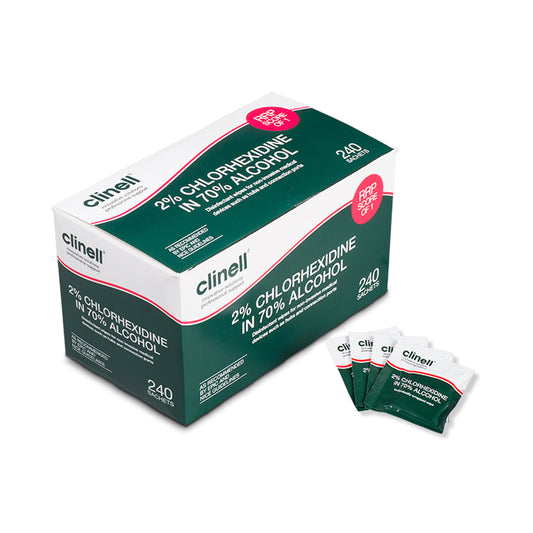 Clinell Alcoholic Chlorhexidine Wipes CA2C240 | Box of 240