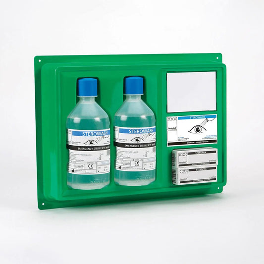 Sterowash Emergency Eye Wash Wall Plate/Station (500ml)