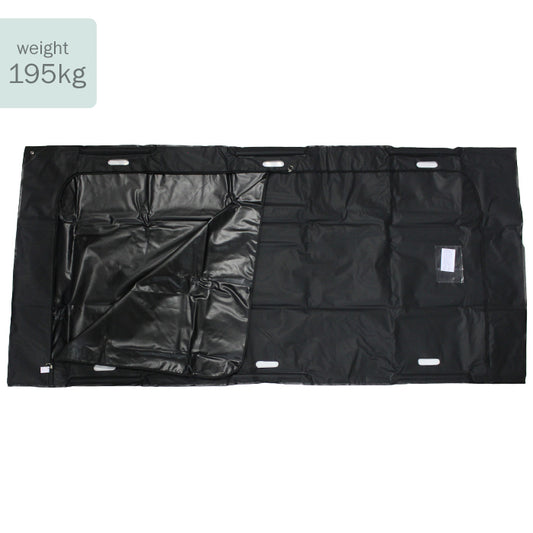 Extra Heavy Duty Reinforced Black P.E.V.A. Body Bag with Grab Handle | Singles or Case of 10