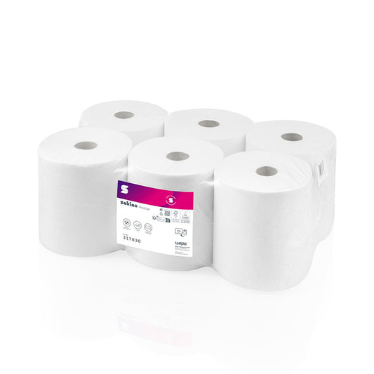 WEPA Satino System Hand Towel Rolls | 220m | Pack of 6 Rolls