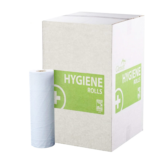 Glensoft 2 Ply Hygiene Couch Rolls | Blue or White | Various Sizes