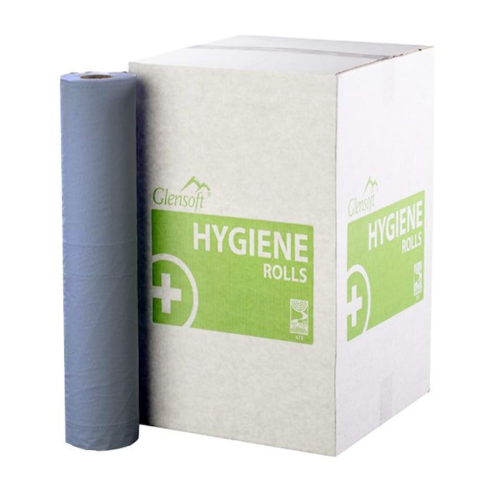 Glensoft 2 Ply Hygiene Couch Rolls | Blue or White | Various Sizes