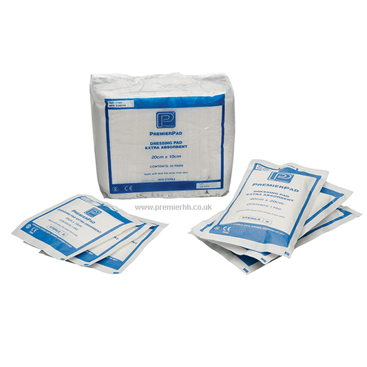 Premierpad Sterile Absorbent Dressing Pads | Various Sizes