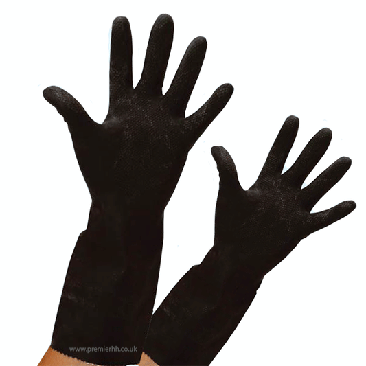 Premier Black Heavyweight Rubber Gloves | Various Sizes | Pair