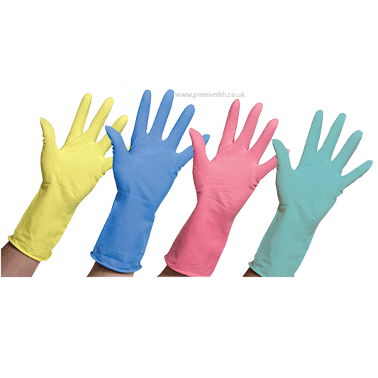 Premier Household Rubber Gloves | Various Colours & Sizes | Pair