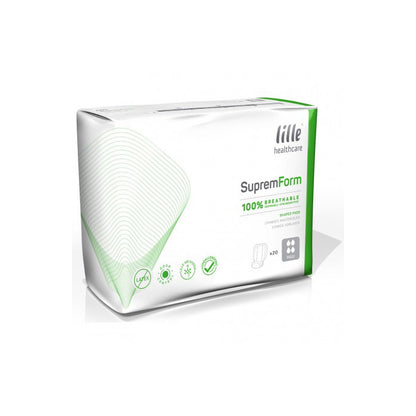 Lille Healthcare Suprem Form Shaped Pads | Various Absorbency | Case