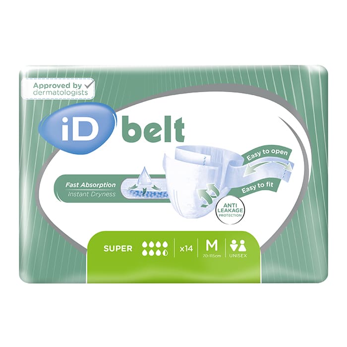 iD Expert Belt Briefs | Various Sizes & Absorbency | 4 Packs of 14