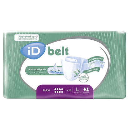 iD Expert Belt Briefs | Various Sizes & Absorbency | 4 Packs of 14