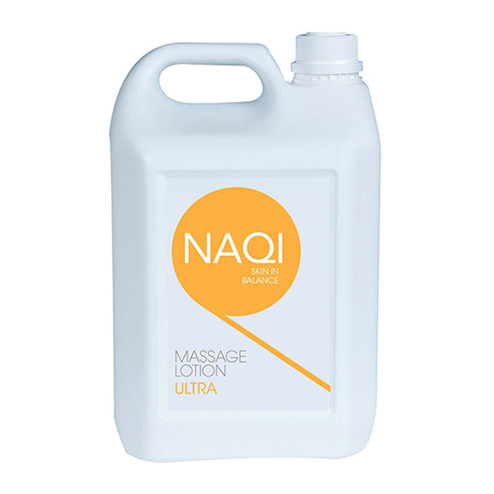 5 Ltr container NAQI Ultra massage lotion white and orange