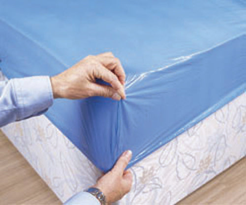 Premier Waterproof Blue fitted mattress protector. 