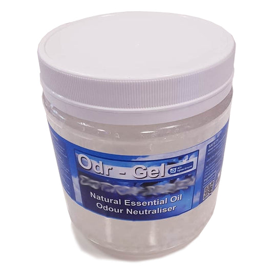 odr-gel see-through tub with blue label