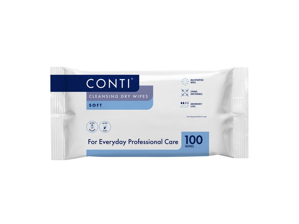 Conti Soft Patient Cleansing Dry Wipes | Pack of 100 | CSW110