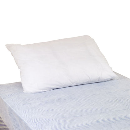 Premier disposable pillow case in white. 