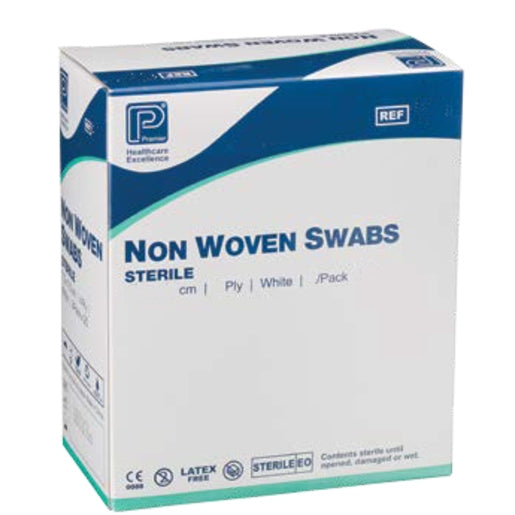 Premier Sterile Non-Woven Swab | 5cm x 5cm | 4ply | Pack of 150