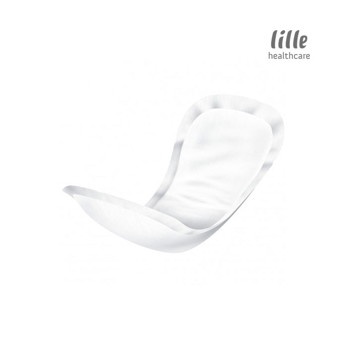 White lille suprem light incontinence shaped pad. 