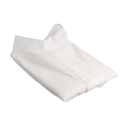 Folded white adult shroud