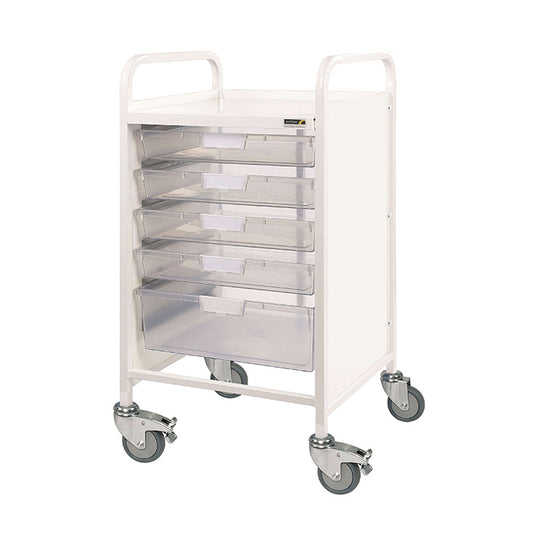 Sunflower VISTA 50 Trolley | 4 Single / 1 Double Trays | Various Colours