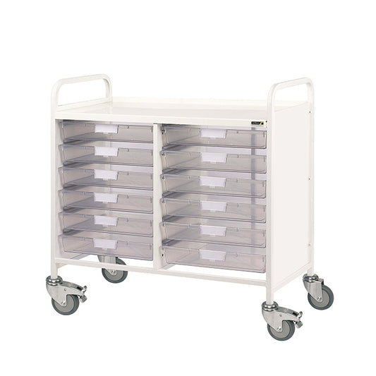 Sunflower VISTA 100 Trolley | 12 Single Trays | Various Colours