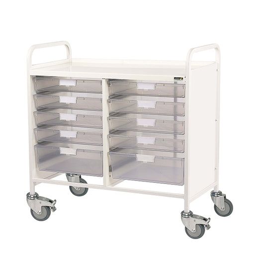 Sunflower VISTA 100 Trolley | 8 Single / 2 Double Trays | Various Colours